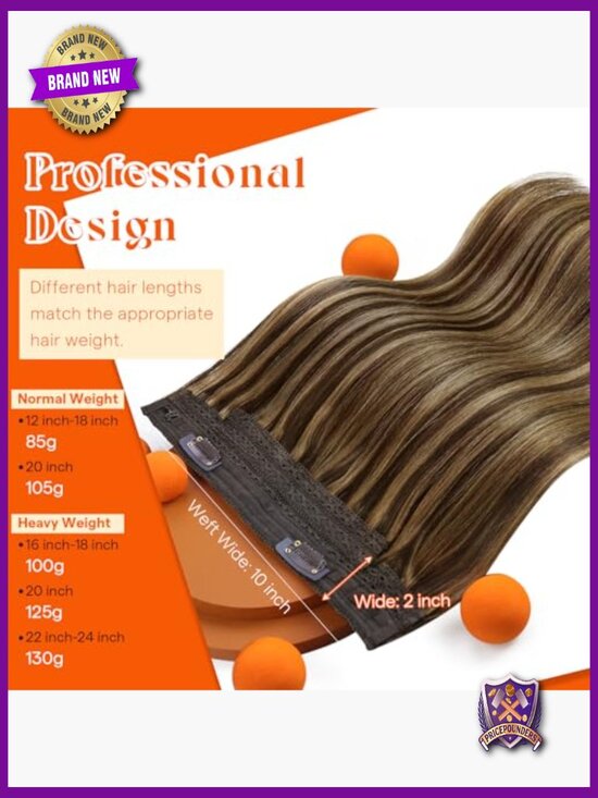 14in 85g Real Human Hair Wire Extension Soft Heat Friendly Easy Wear Invisible main image 6
